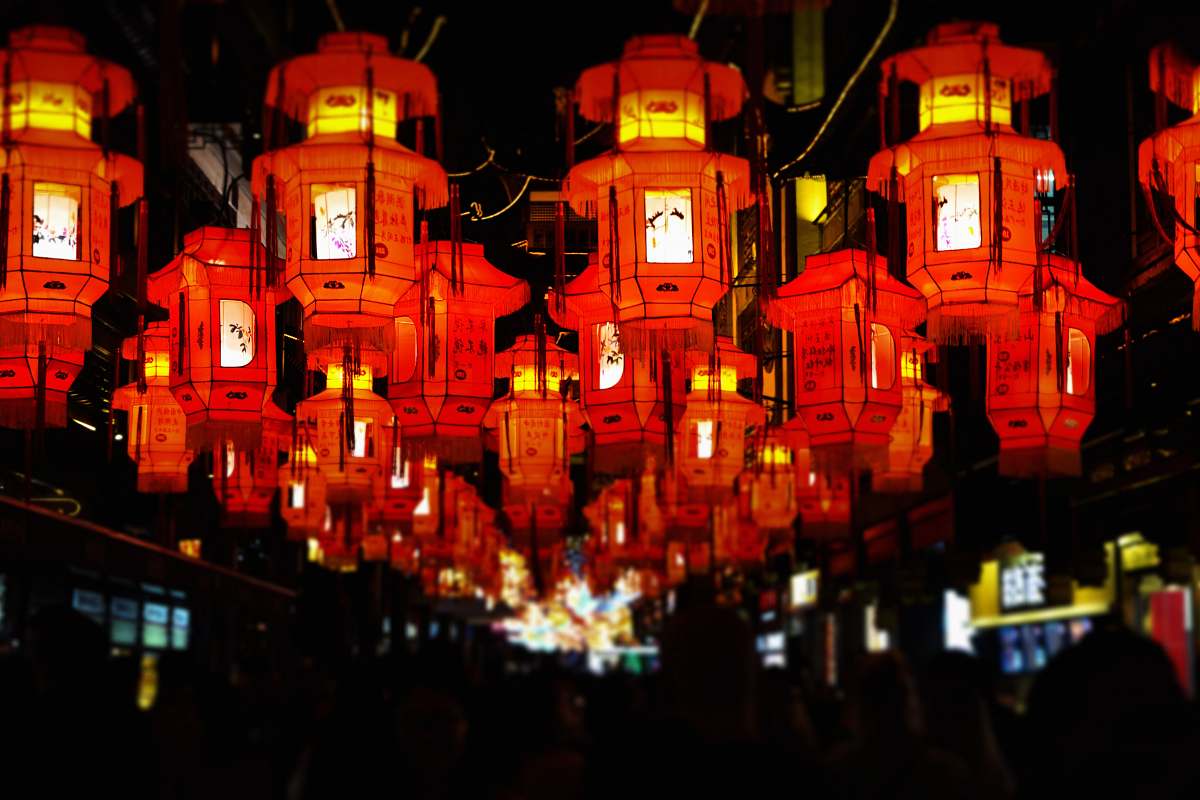 lamp hanging lanterns night
