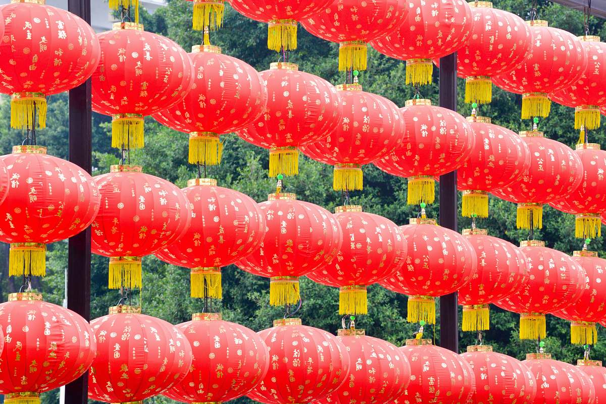 lamp red ball hanging decors guangzhou