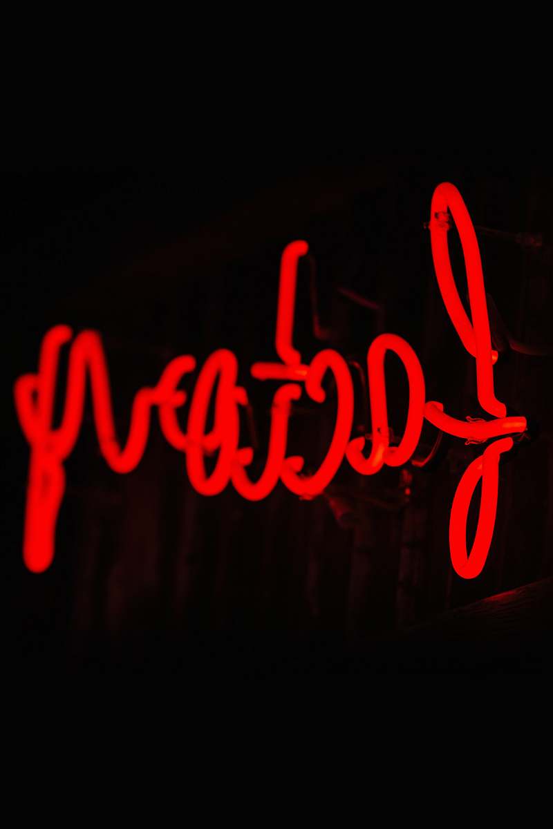 neon factory neon signage turned-on red