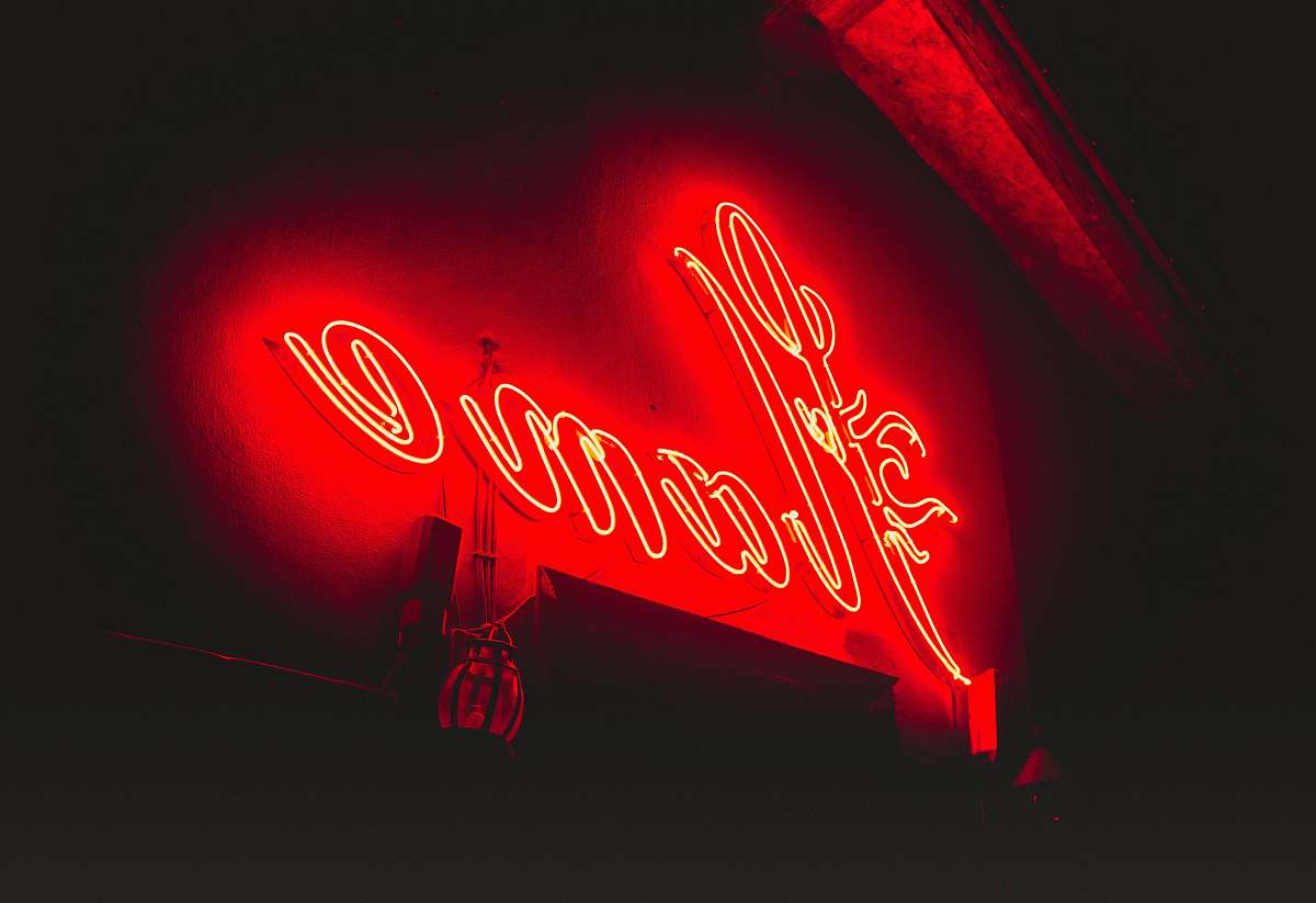 neon Flame neon light signage red
