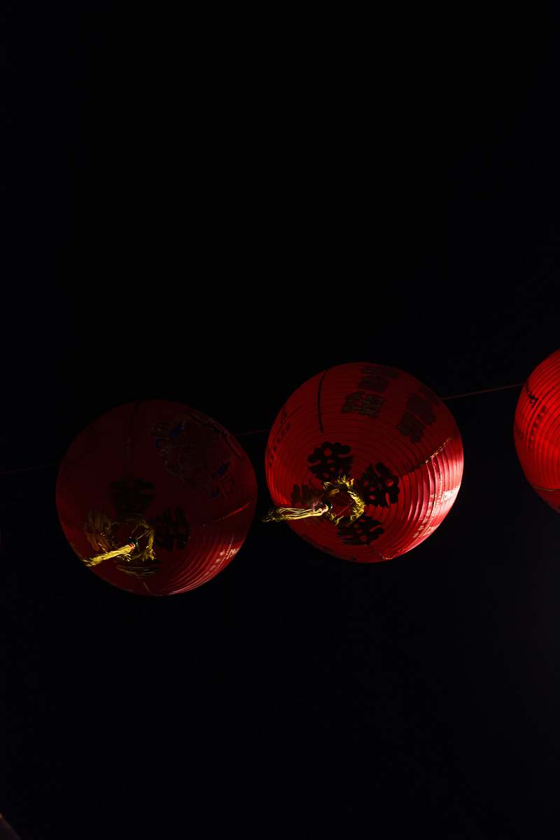 lantern hanged red Chinese lanterns sky lantern