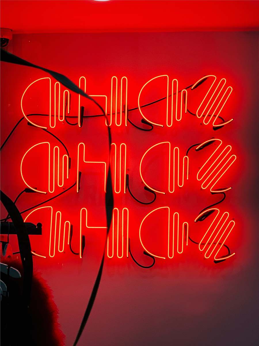 Neon Red Neon Signage On Wall Advertisement Image Free Photo