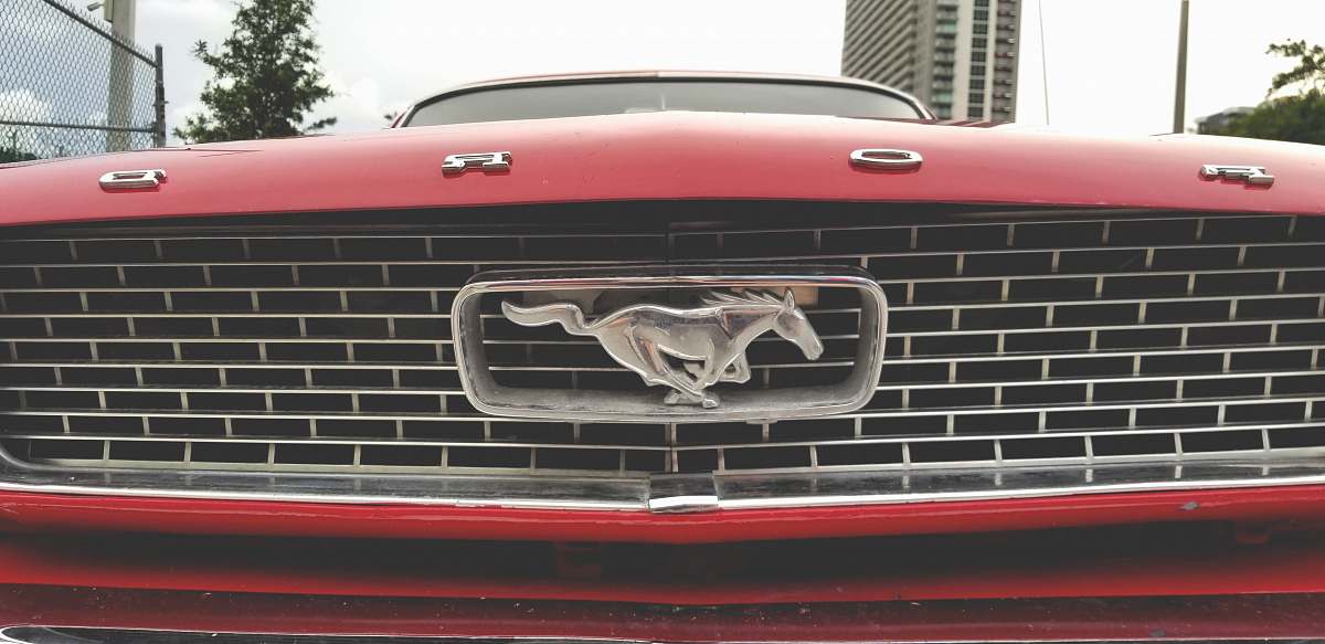 symbol red Ford Mustang trademark