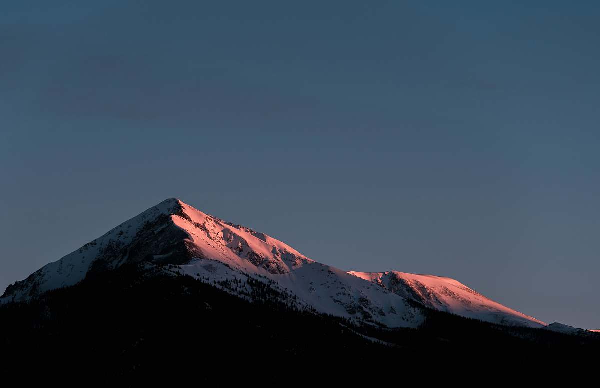 peak aerial photography of mountain at daytime nature