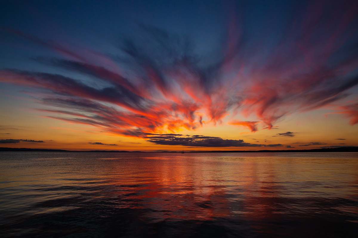 outdoors body of water during golden hour dawn