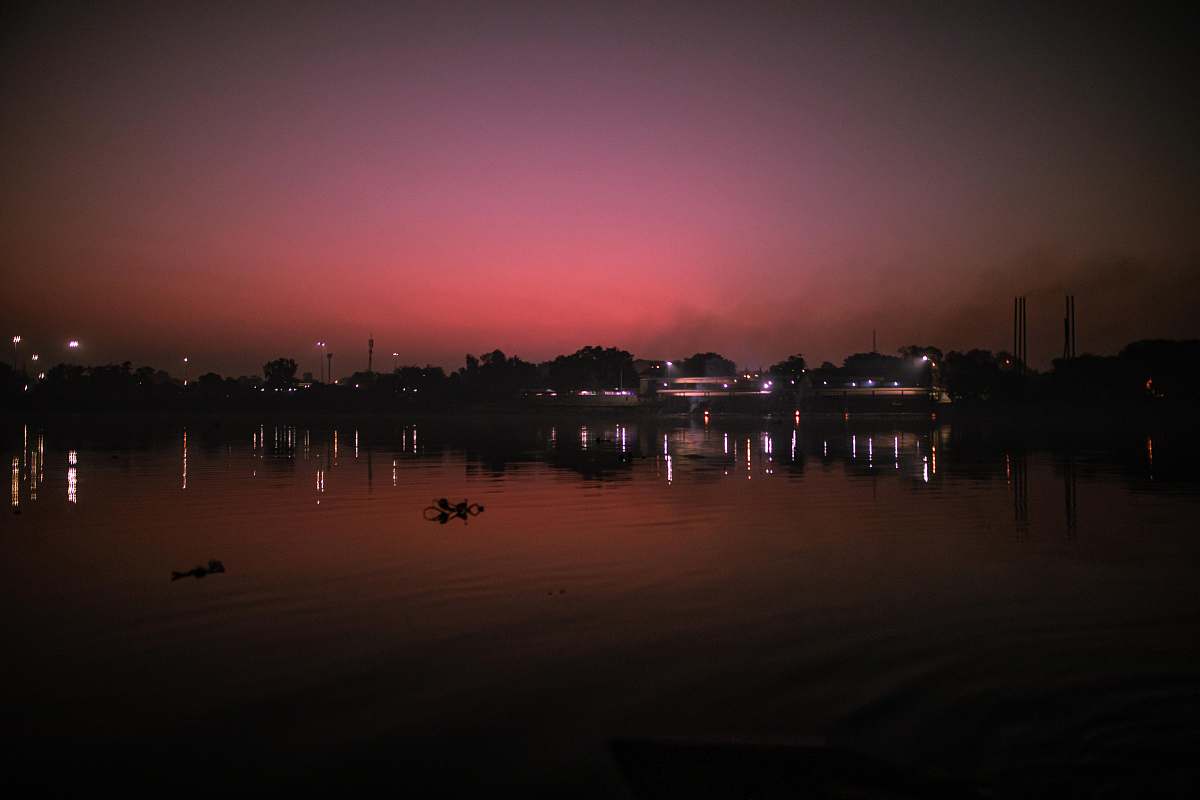 outdoors city during nighttime water