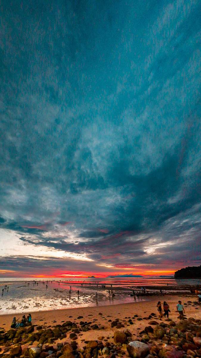 outdoors dock at sea dusk