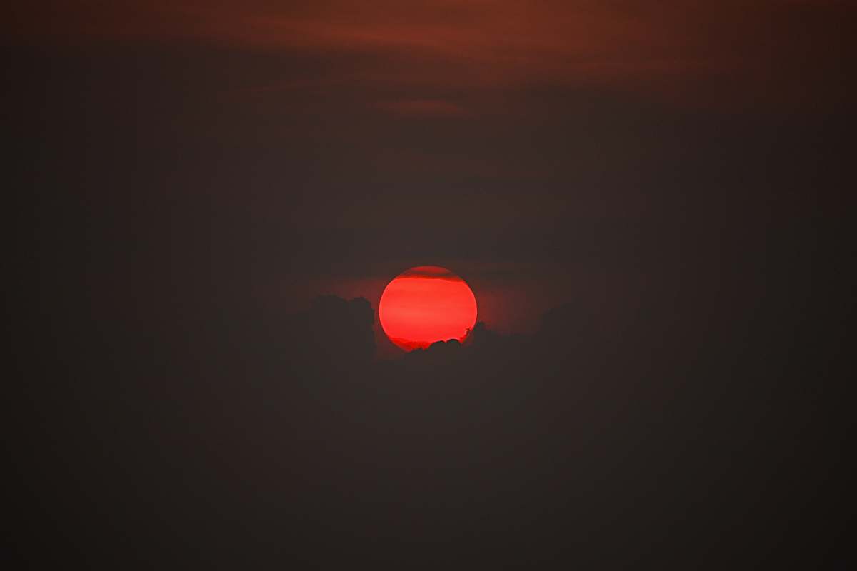 sunset full moon outdoors