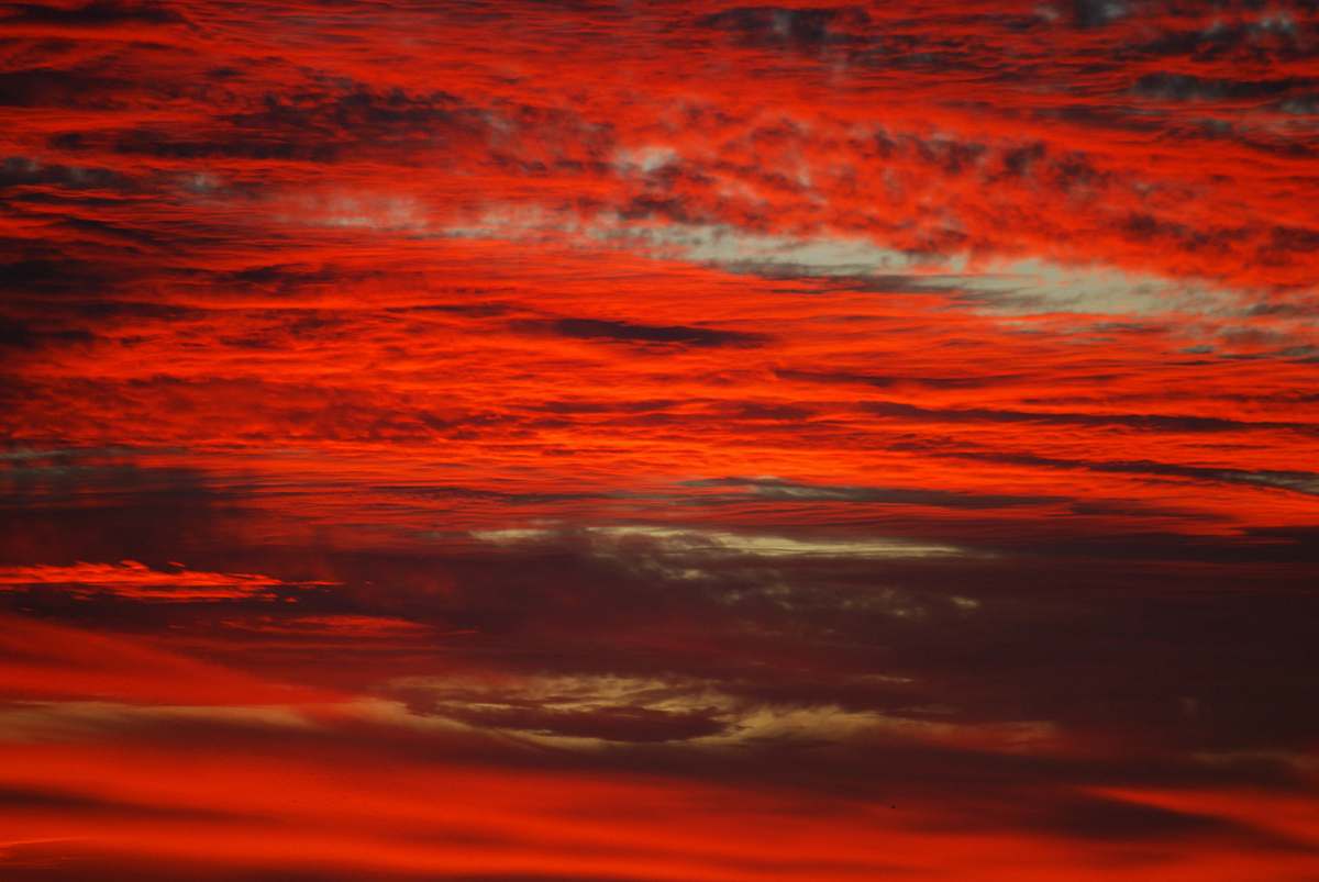 outdoors red and white clouds photo dawn