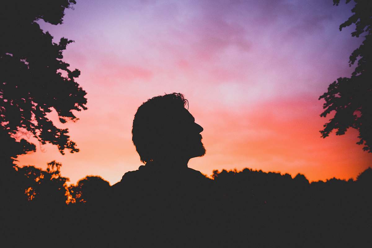 Sunset Silhouette Of Man During Sunset Silhouette Image Free Photo