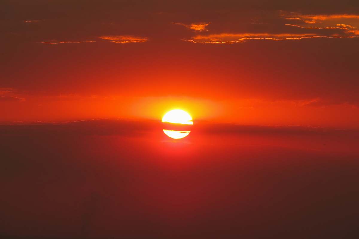 sky sun under clouds sun