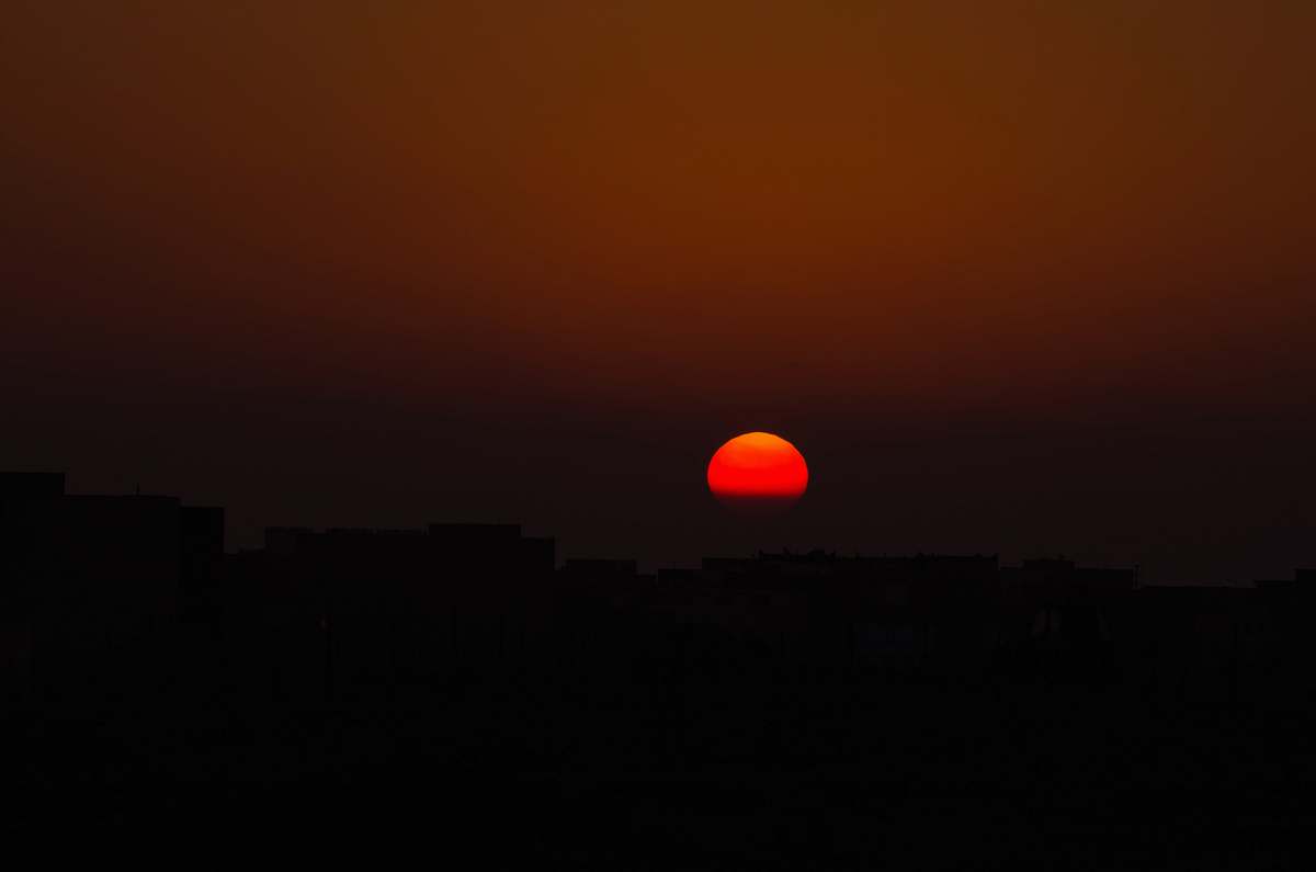 outdoors sunset view red sky