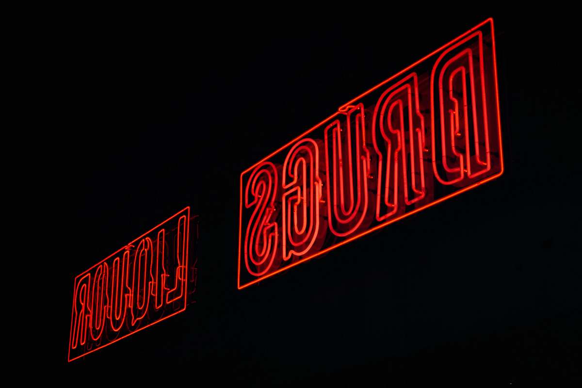 Light Red Drugs Liquor Neon Signages Red Image Free Photo