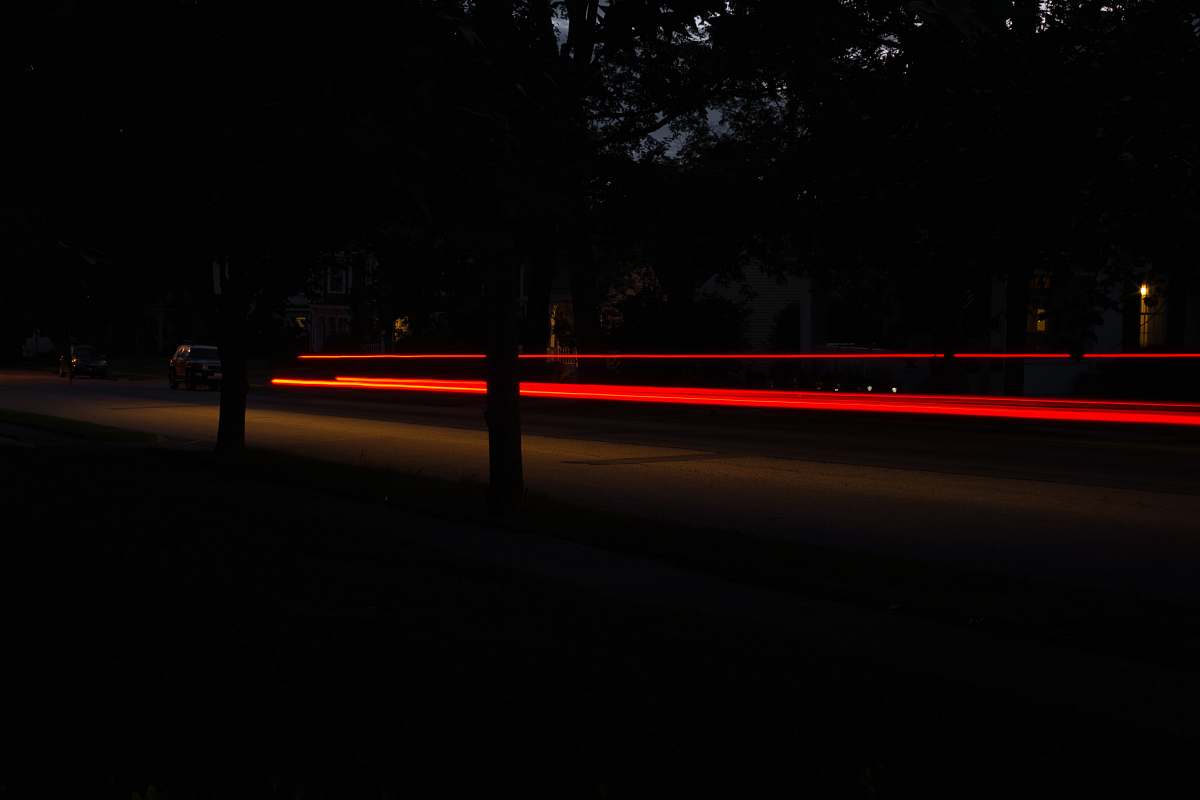 night time-lapse photography of road car
