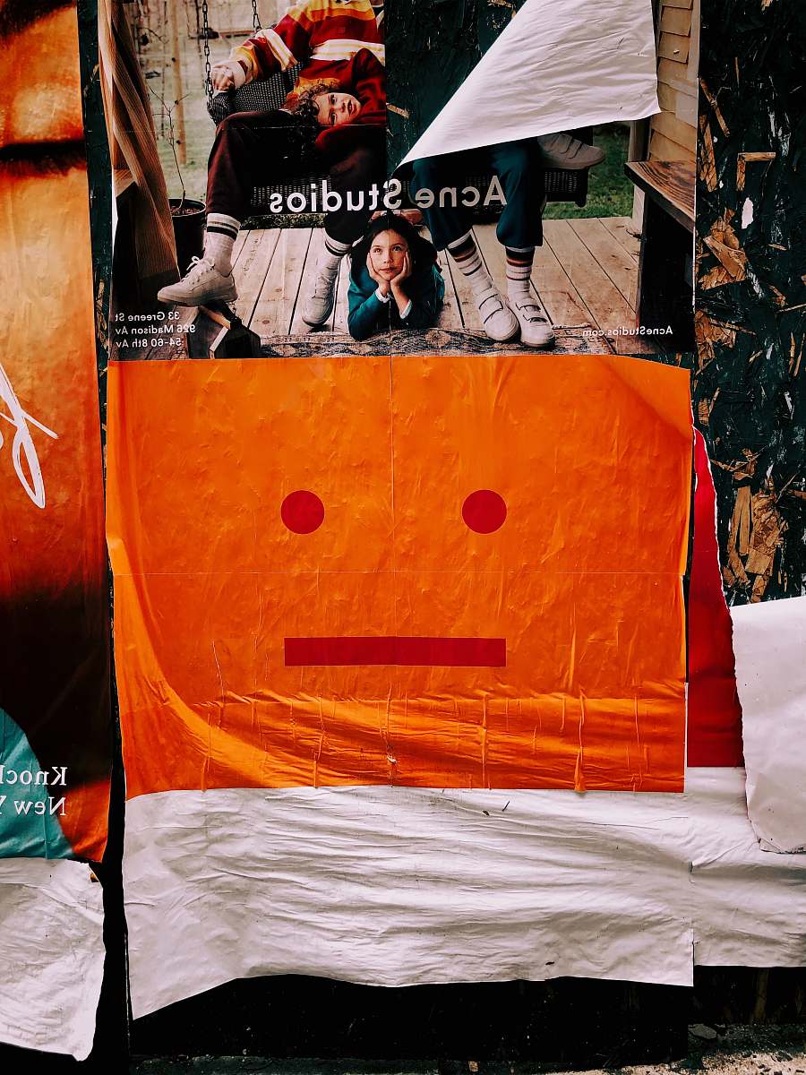 red Acne Studios poster human