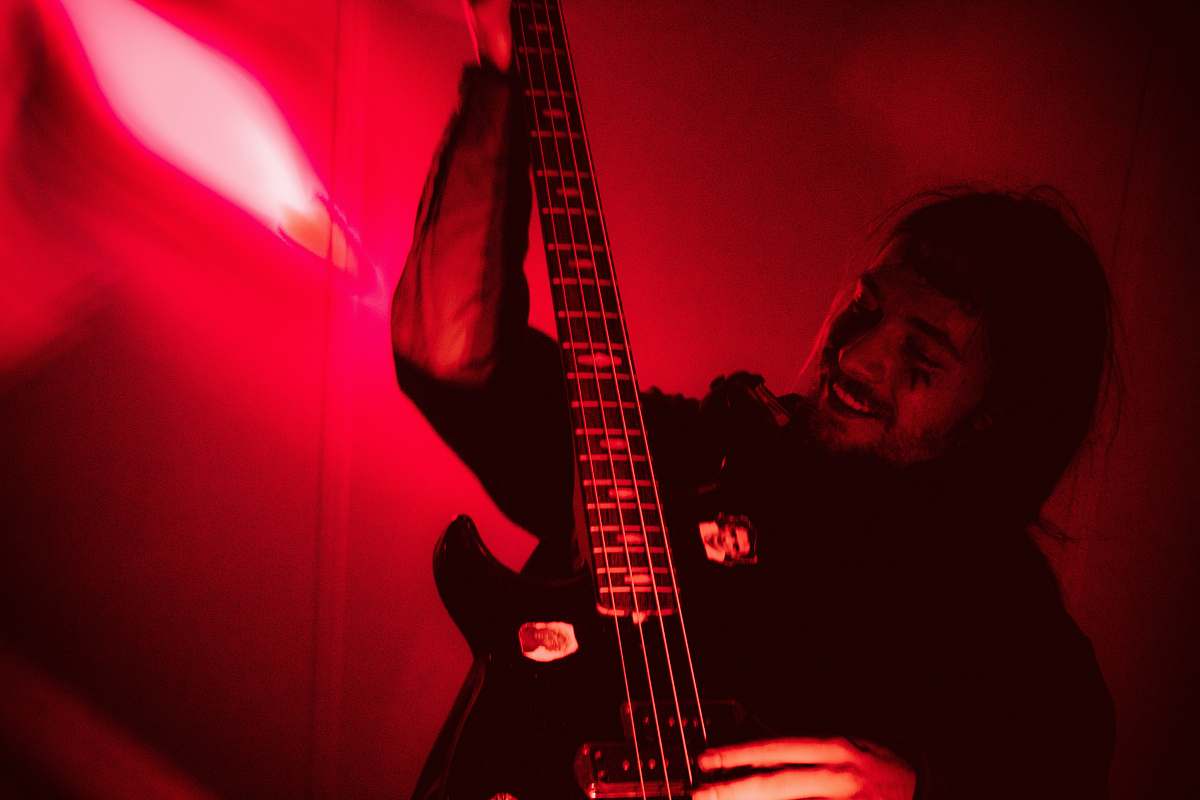 human man playing guitar guitar