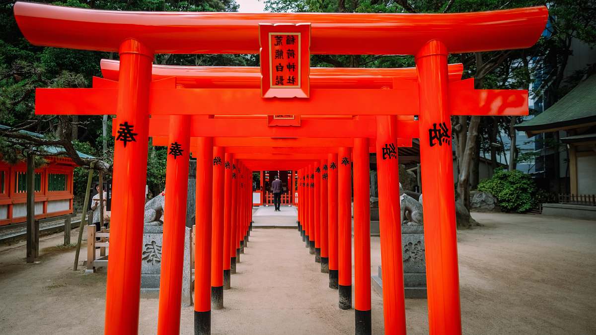 human Shinto Shrine during daytime gate