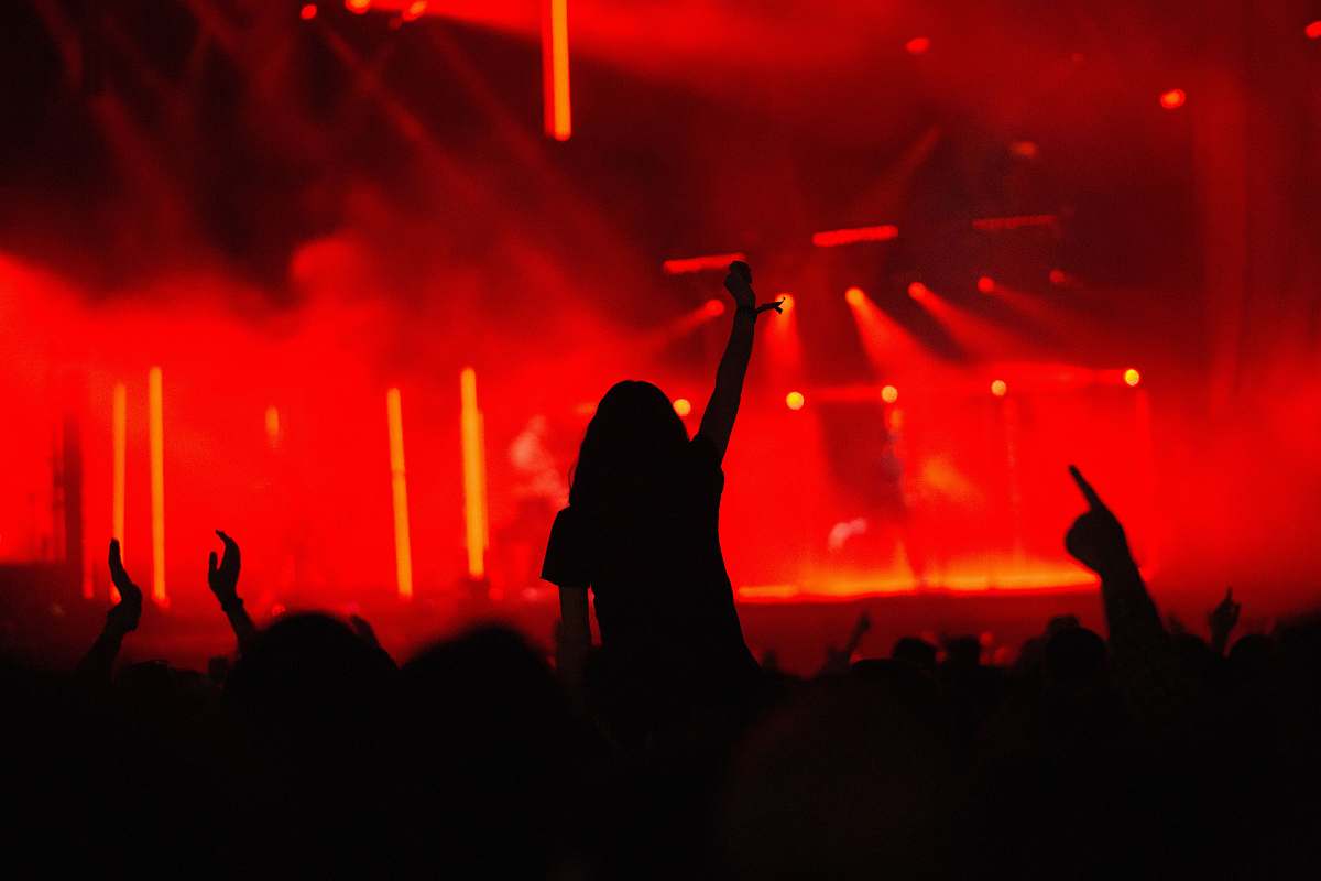 human silhouette photography of people in party crowd