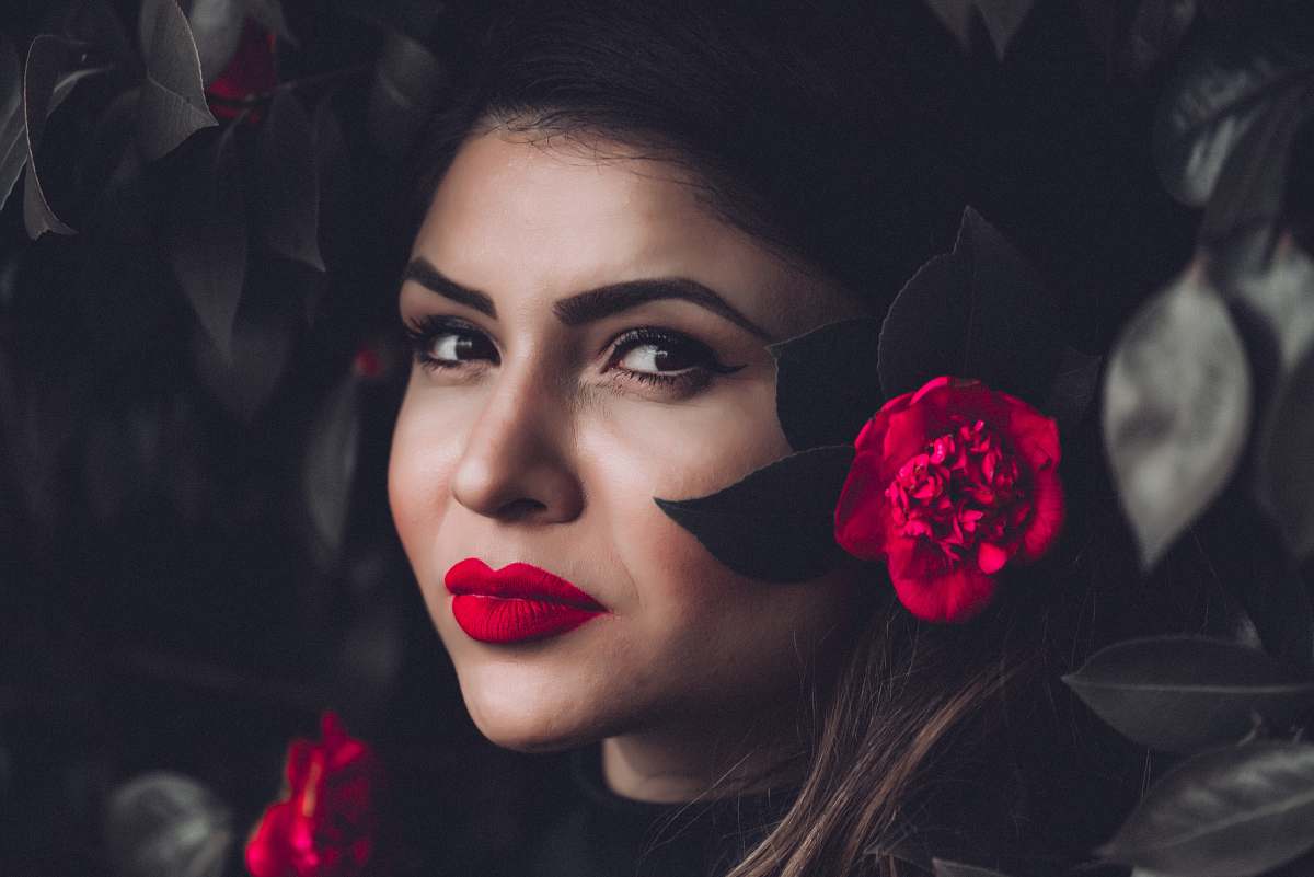 people woman in red lipsticks human
