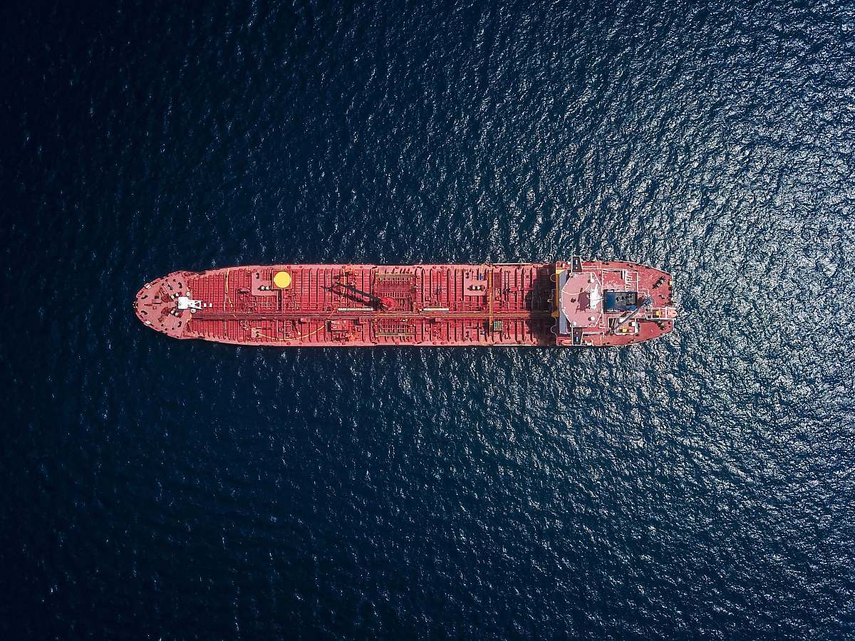 ship aerial photography of tanker ship boat