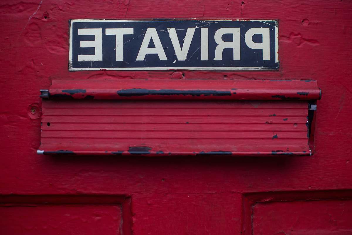 privacy private signage door private