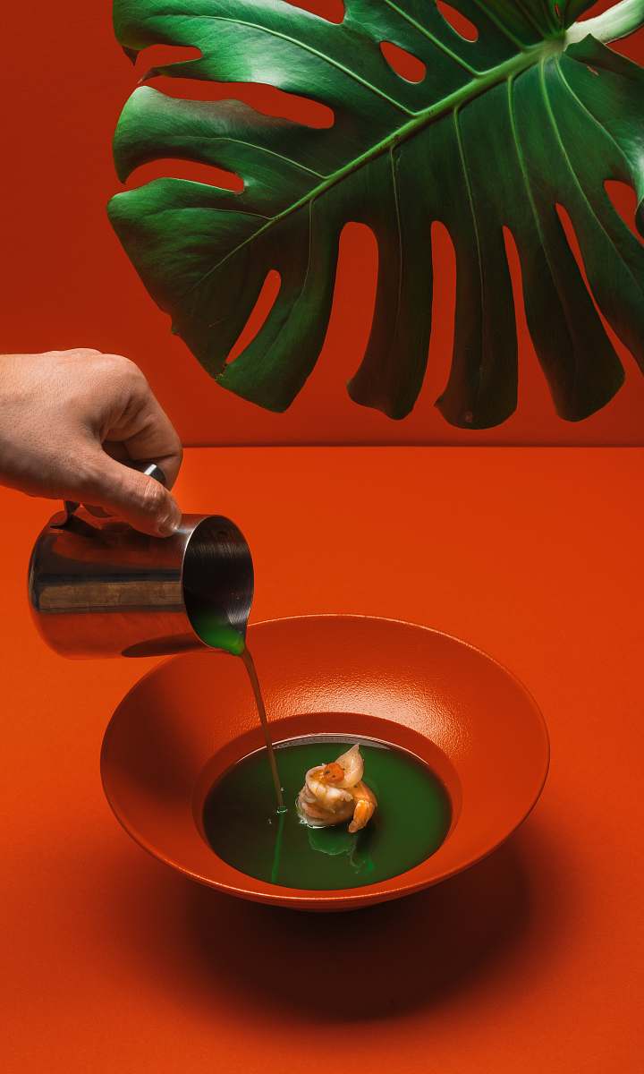 food red ceramic bowl color