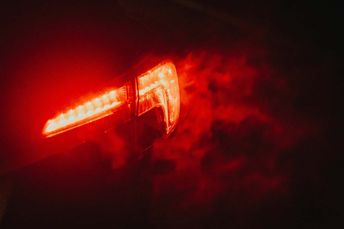 light red LED light flare