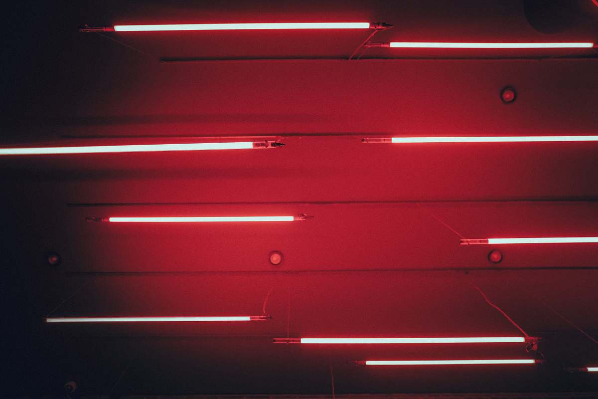 light red LED lights neon