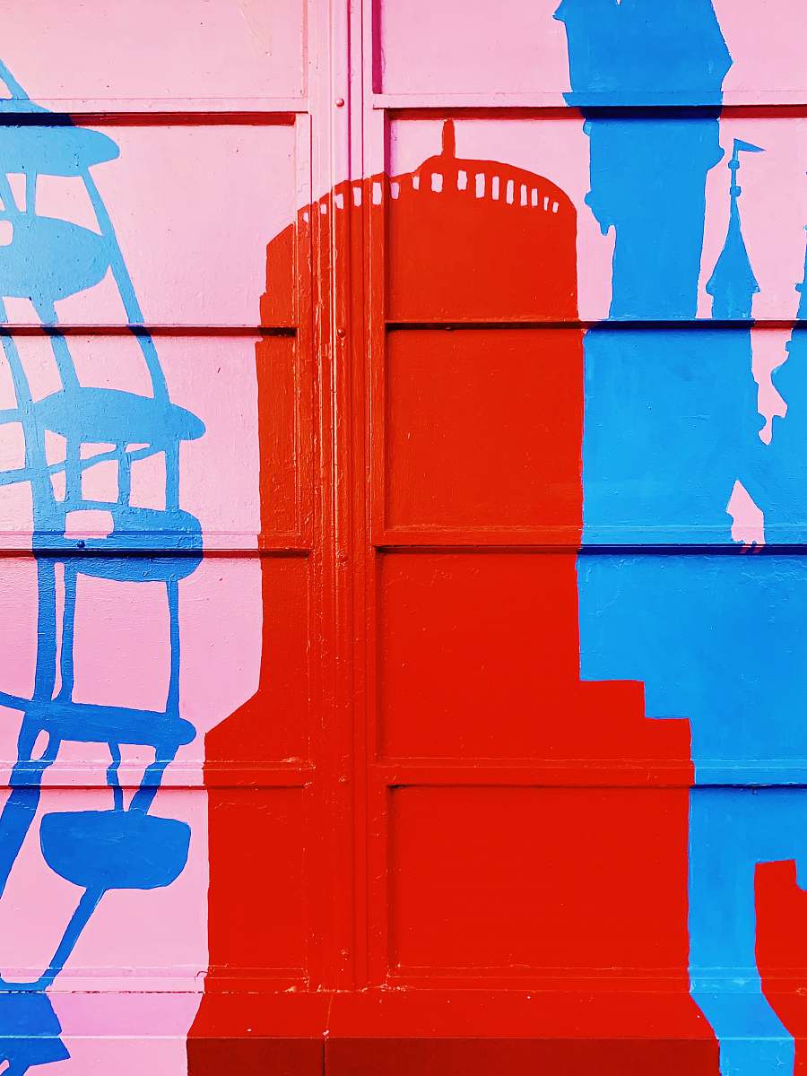 art red painted wall graffiti