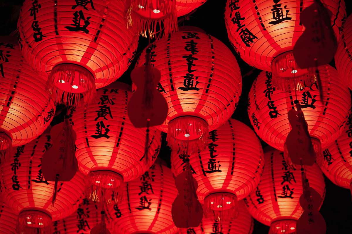 Lantern Red Paper Lanterns Lamp Image Free Photo