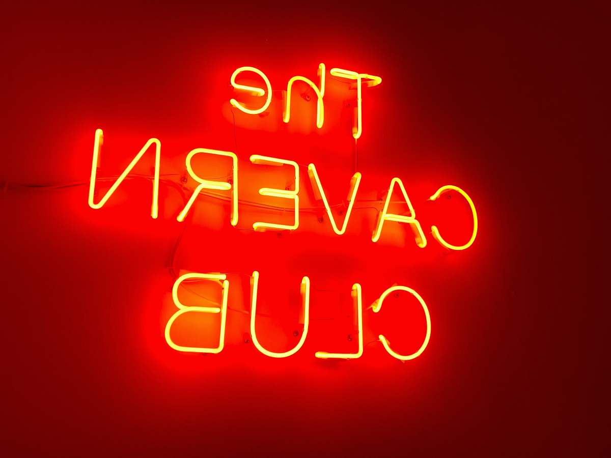 light red The Cavern Club LED signage neon