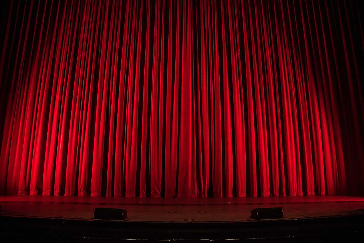 stage red theater curtain theater