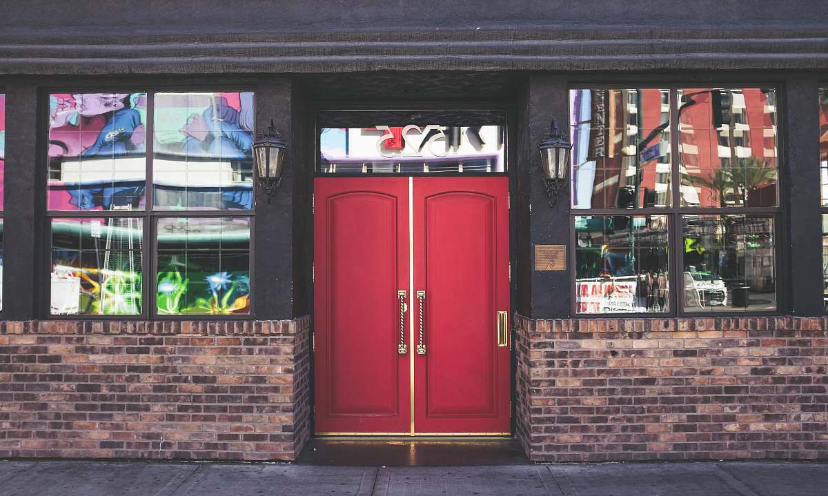 Door Red Wooden Panel Doors Las Vegas Image Free Photo