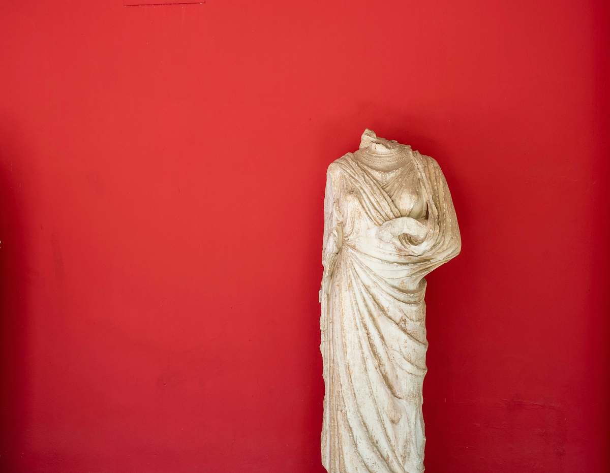 athens woman statue greece