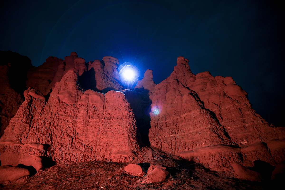 mountain red mountains night
