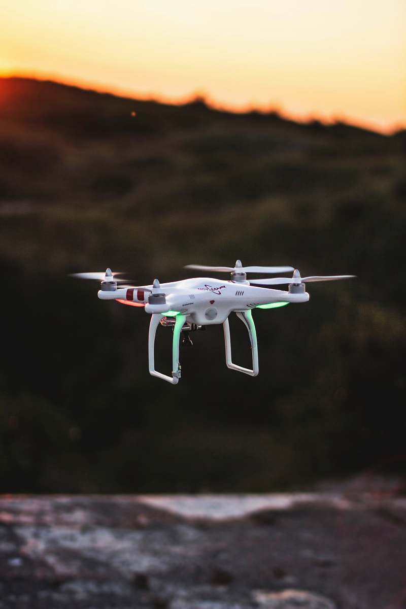 denmark flying quadcopter drone during sunset aircraft