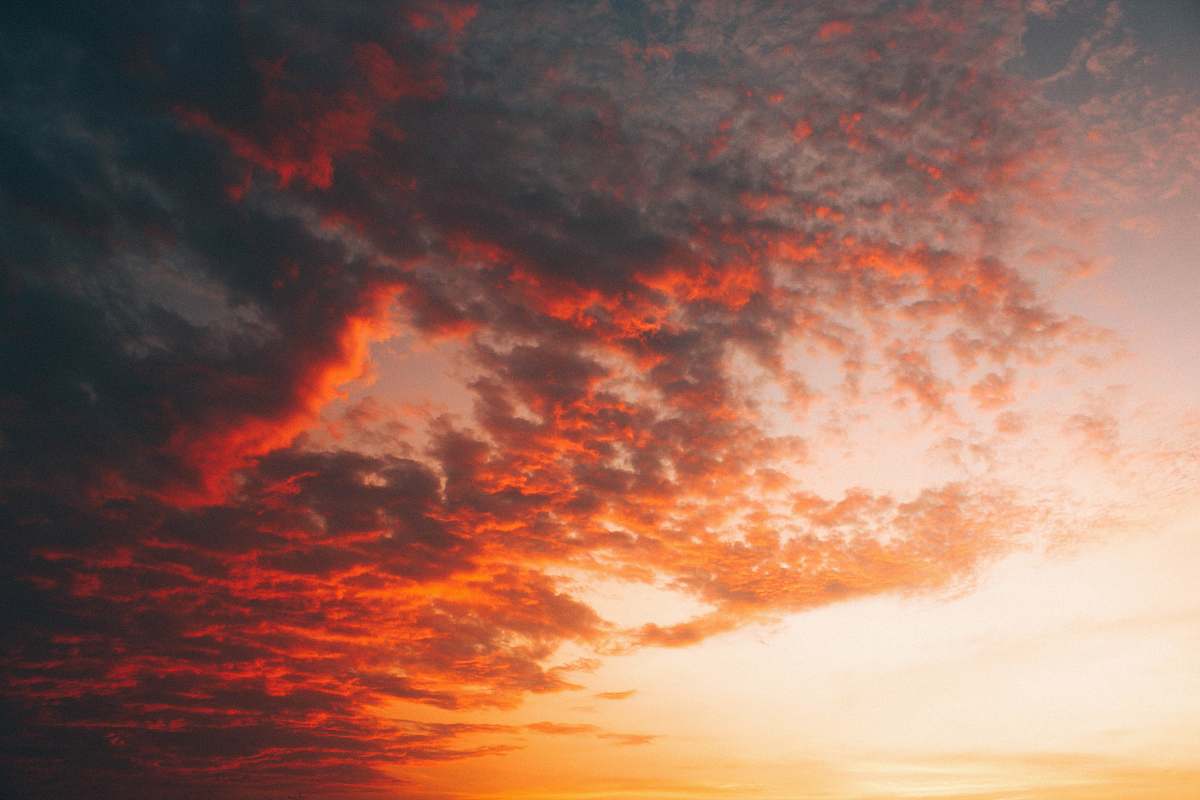sky cumulus clouds sunrise
