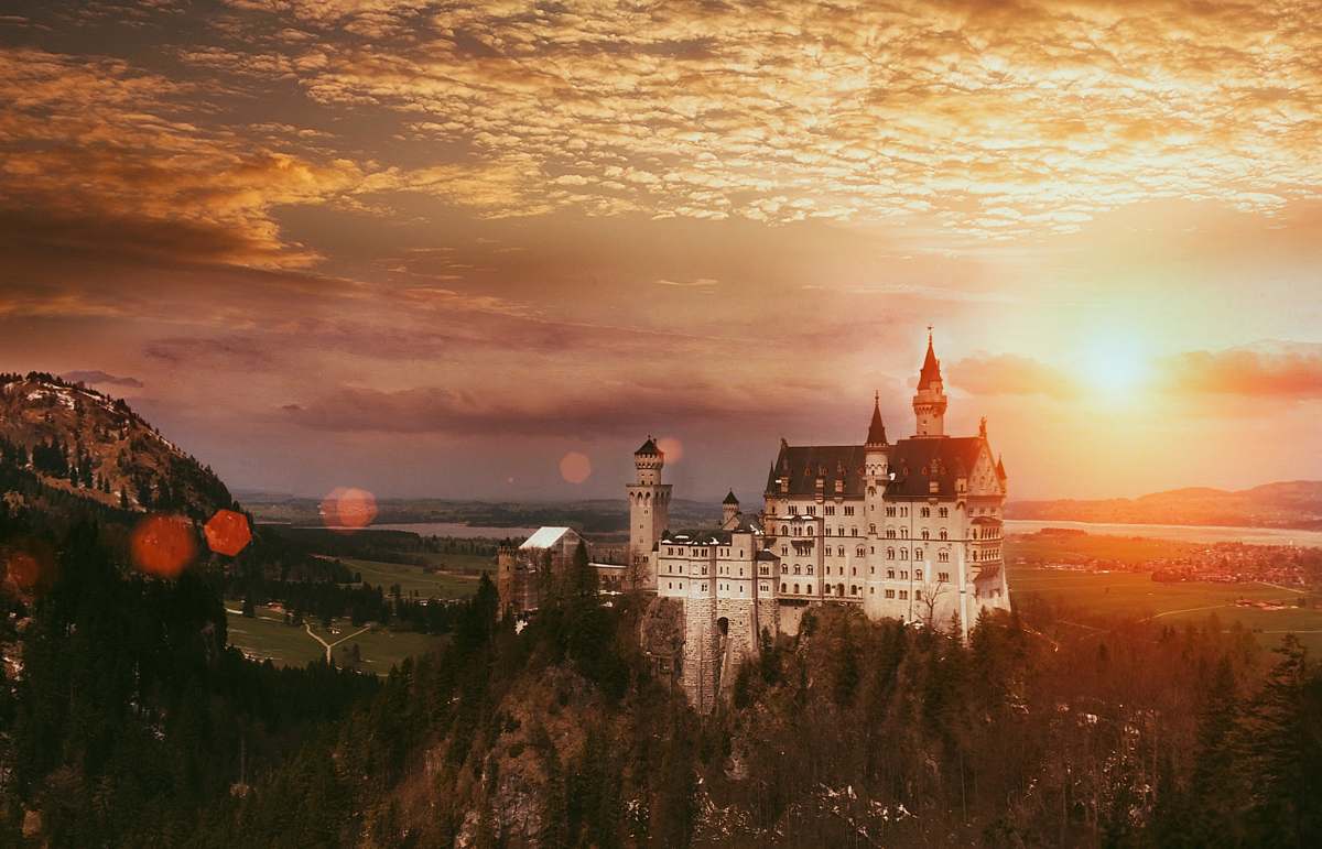 sunrise Neuschwanstein Castle castle