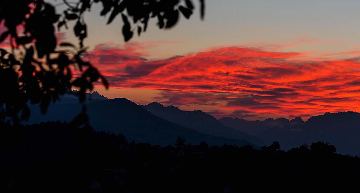 sky silhouette of mountain and cloud sunrise