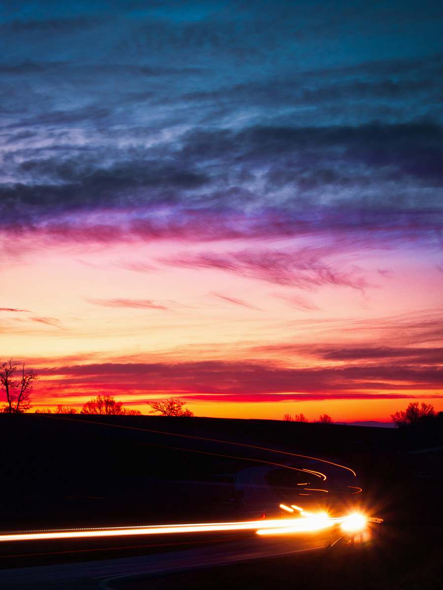 sunrise time lapse road shot sky