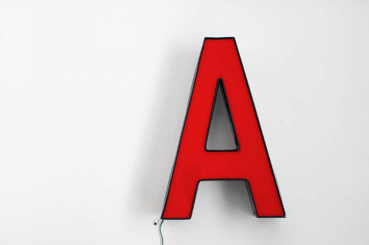 alphabet red letter a logo red