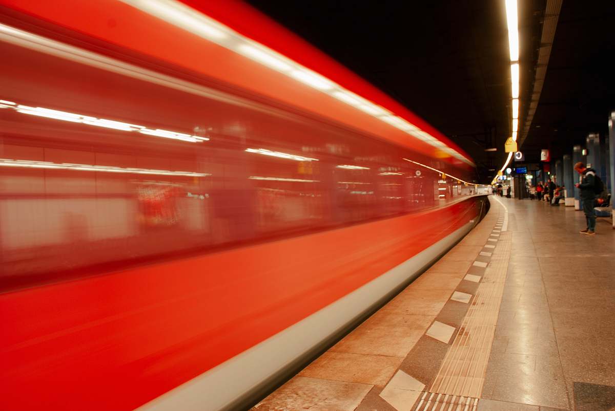 transportation photo of subway train station