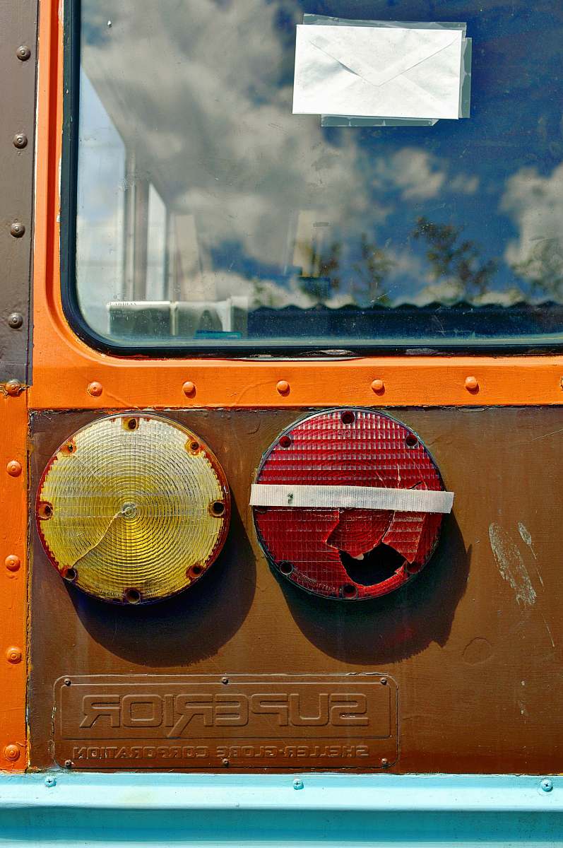 window red and yellow tail light yellow