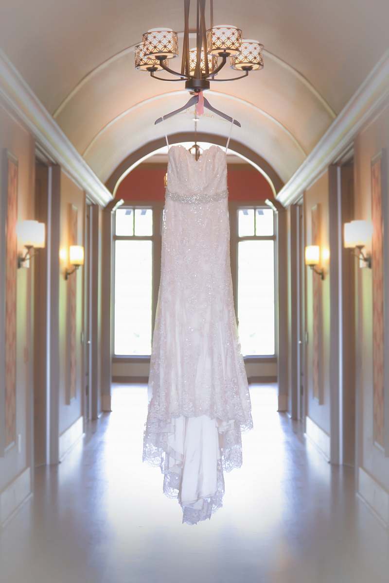 dress white spaghetti strap dress hang on chandelier light