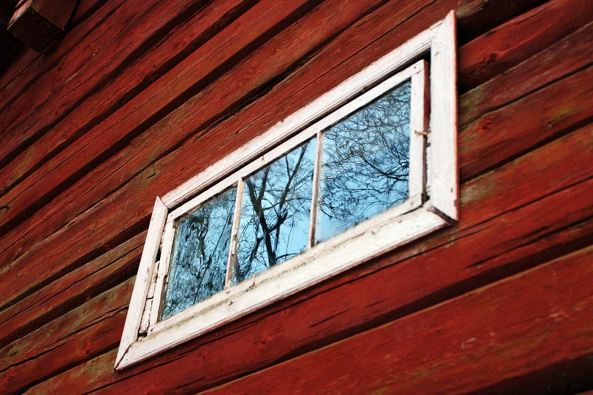 vantaa white wooden framed glass window pane finland
