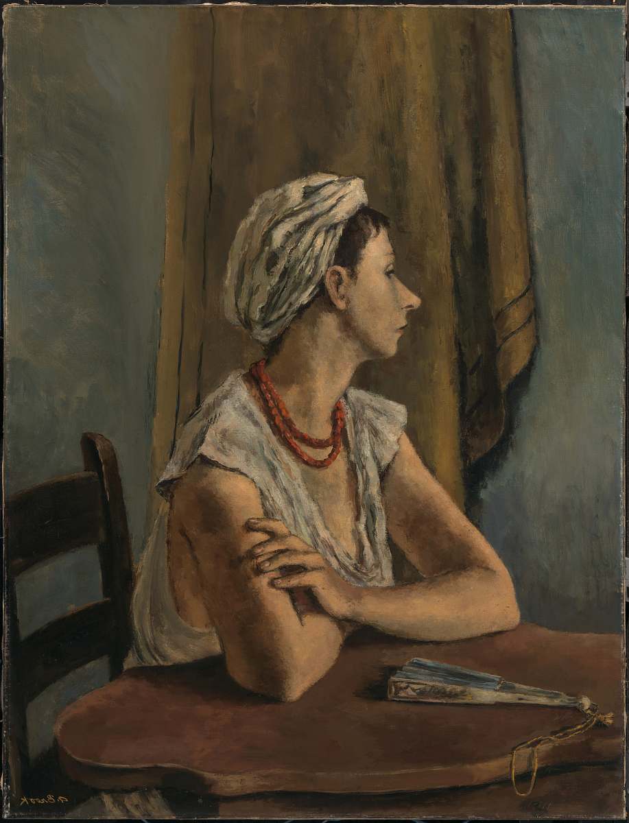 Discover the charm of this exquisite painting by Peggy Bacon, created around 1932. This artwork beautifully captures a contemplative woman seated at a table, exuding grace and poise. Perfect for art enthusiasts, interior decorators, and those seeking vintage elegance, this piece adds a touch of sophistication to any space. Enhance your projects, whether they be in publishing, web design, or home decor, with this timeless image that invites viewers into a moment of serene reflection.