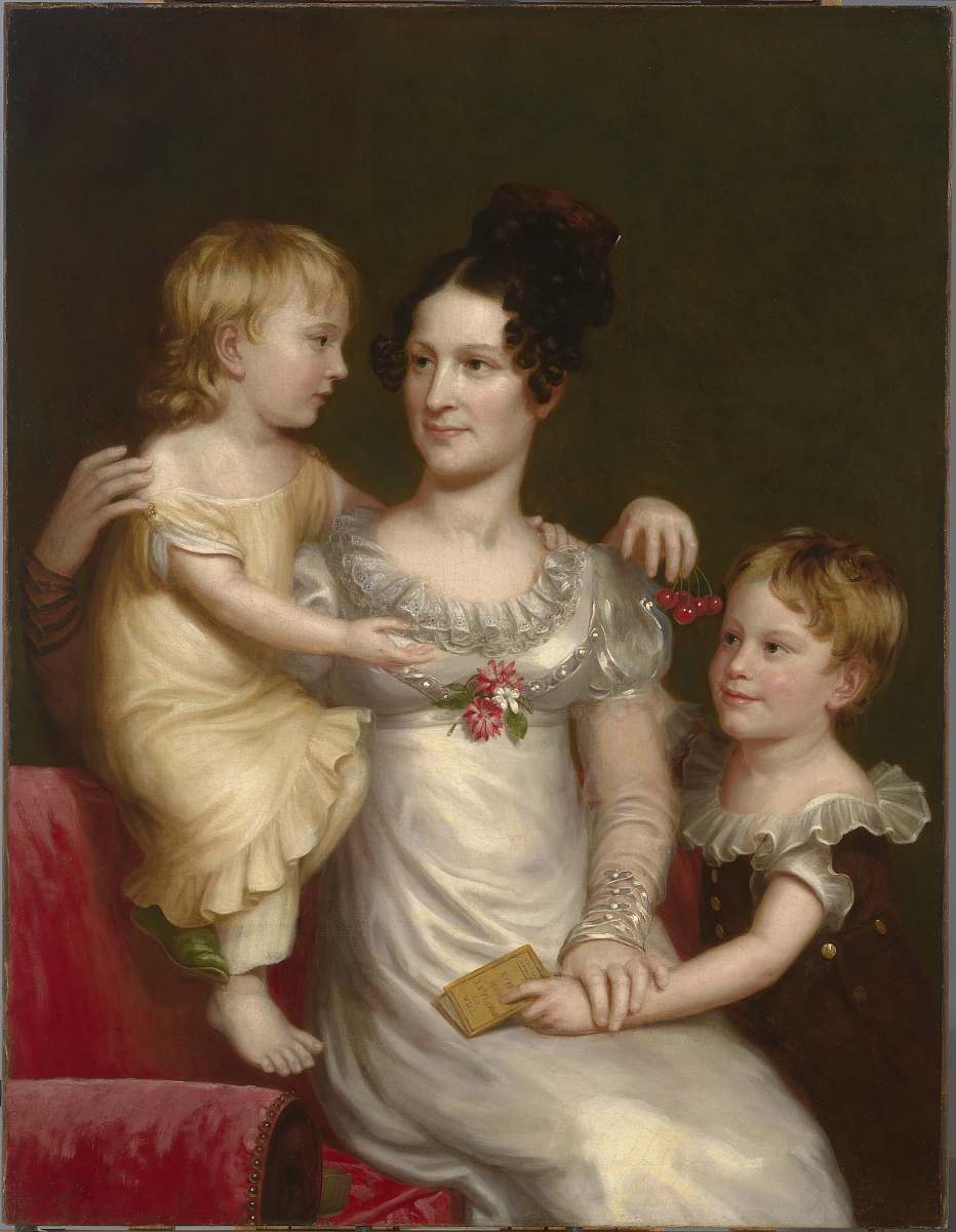 Sarah Weston Seaton with her Children Augustine and Julia c. 1815