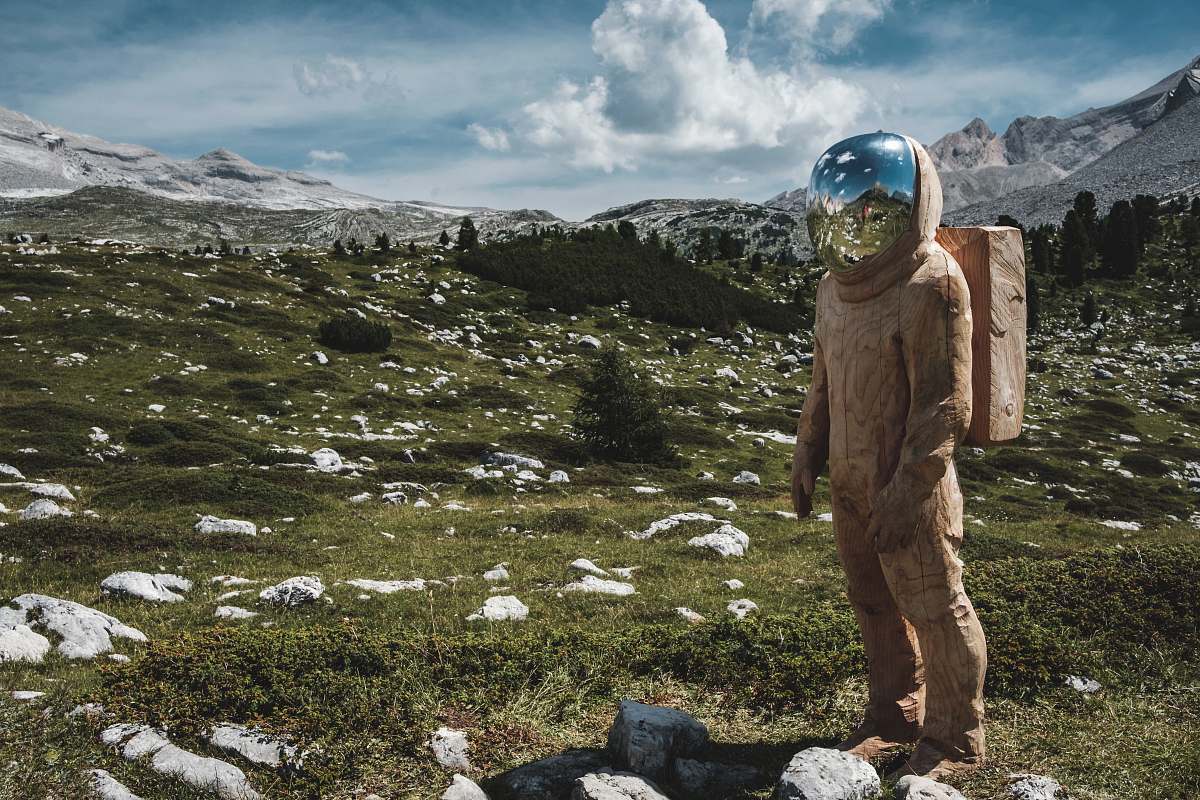 person astronaut on space human