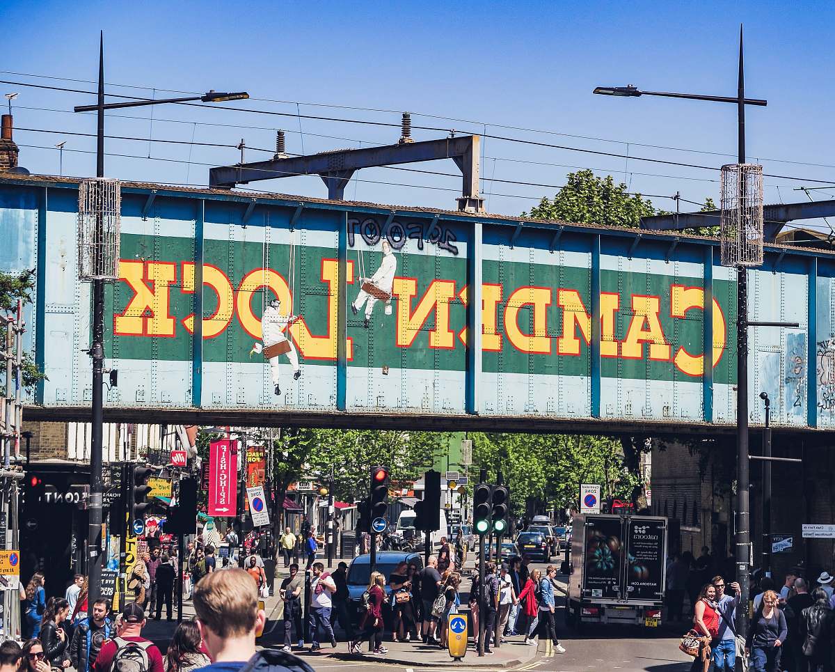 person Camden Lock signage human
