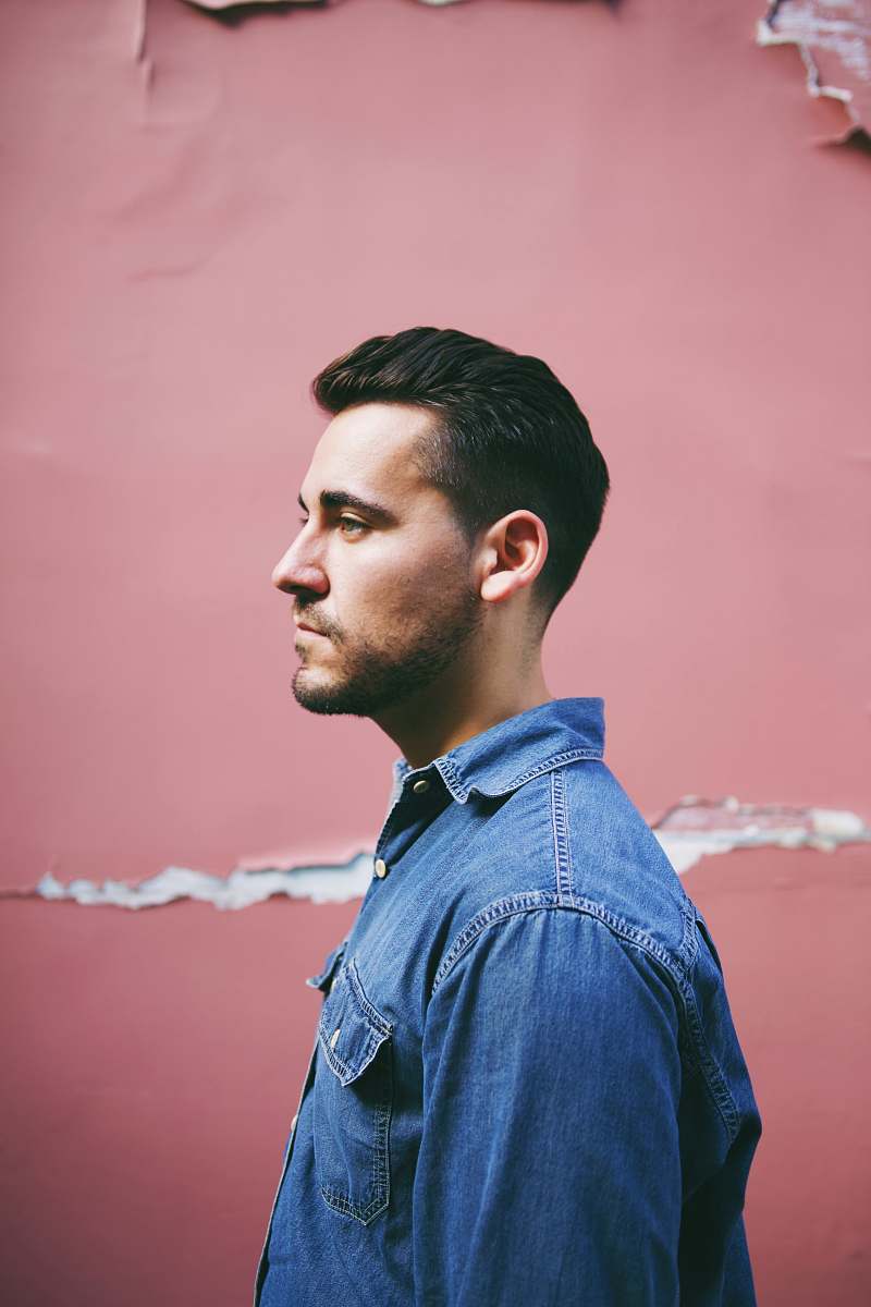 human men's blue jacket person